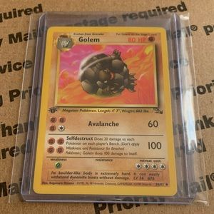 ‘99 Golem 1st Edition Pokémon Card
